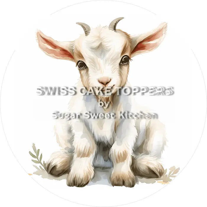 Tortenaufleger Ziege 01 - essbar & personalisierbar - Fondant- Torten- Cupcakeaufleger Sugar Sweet Kitchen