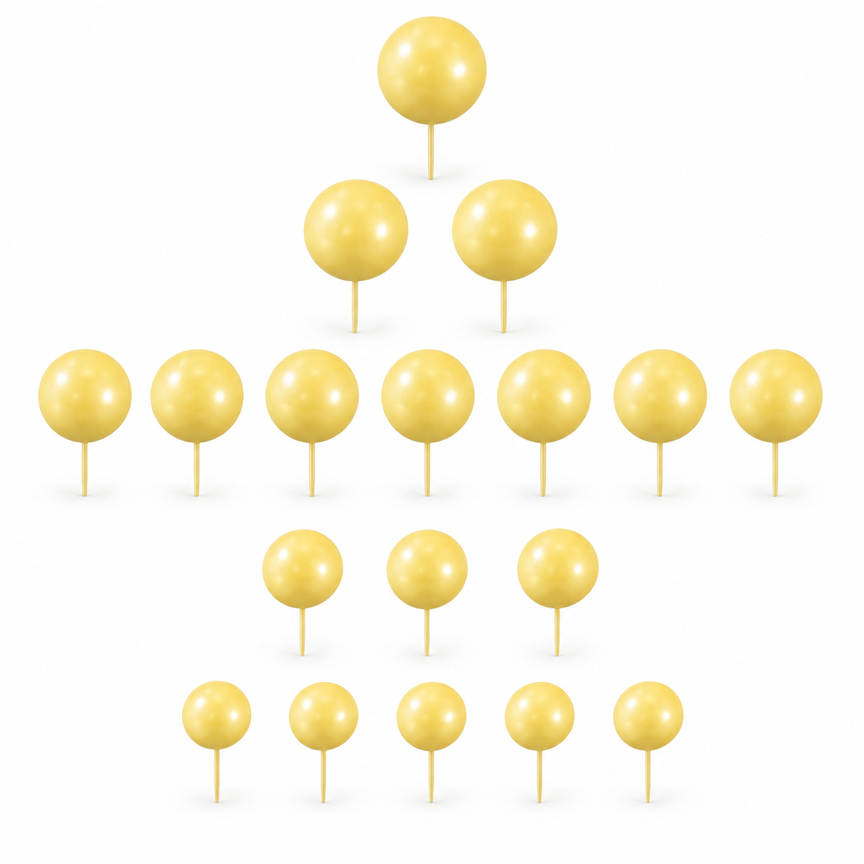 Tortendeko Kugeln Gelb – Cake Topper Set / 18-teilig - Tortendekoration Sugar Sweet Kitchen