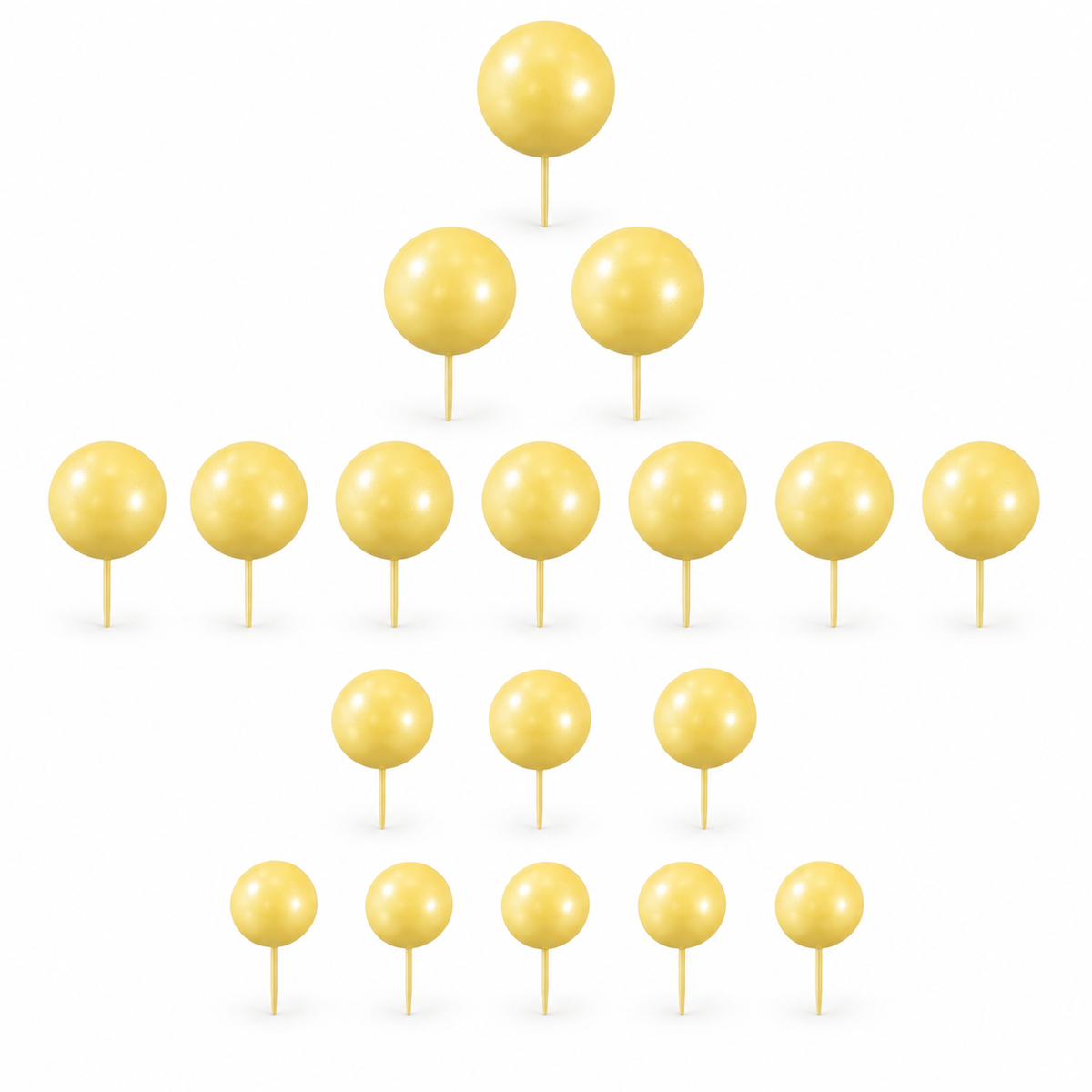 Tortendeko Kugeln Gelb – Cake Topper Set / 18-teilig - Tortendekoration Sugar Sweet Kitchen