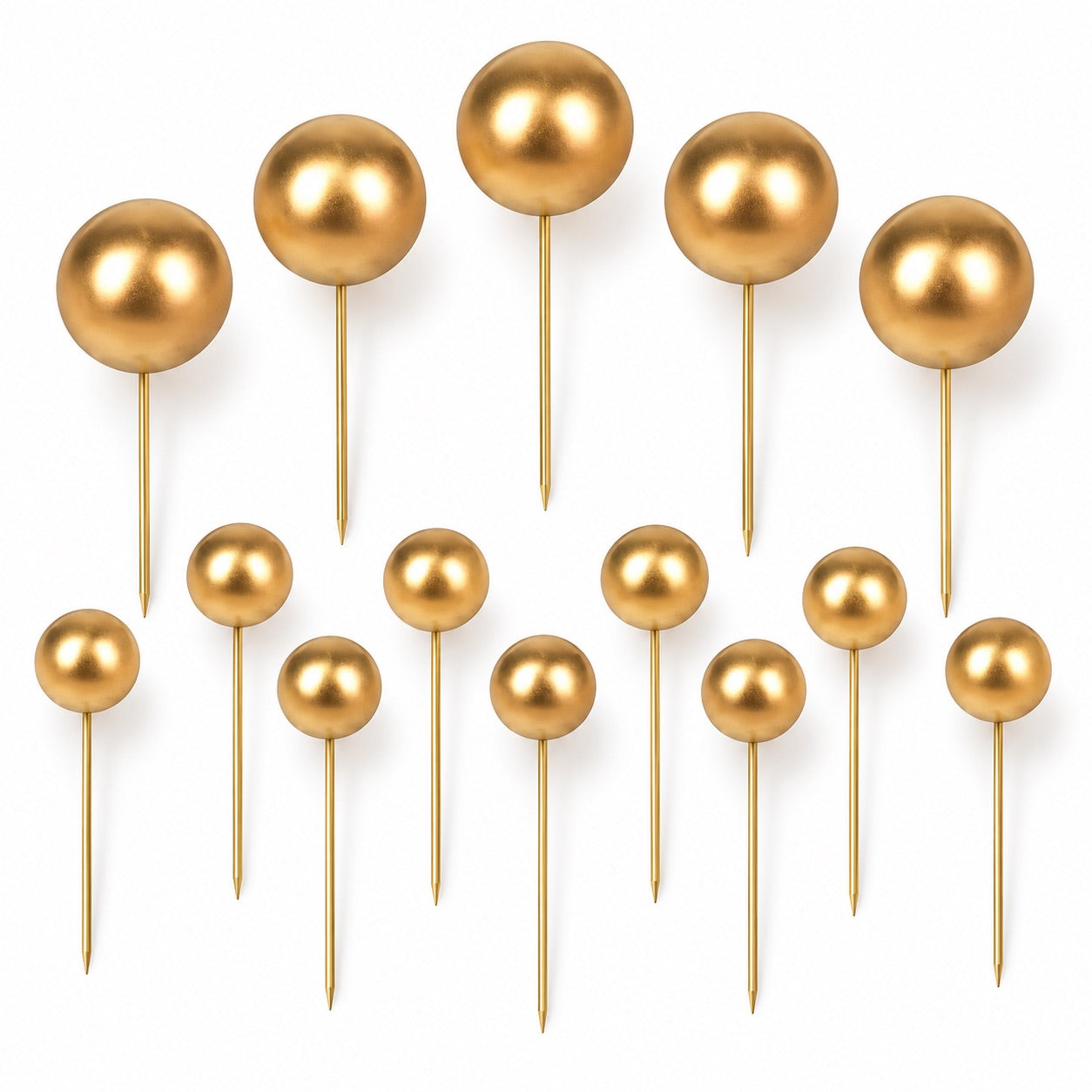 Tortendeko Kugeln Gold – Cake Topper / 13-teilig - Tortendekoration Sugar Sweet Kitchen