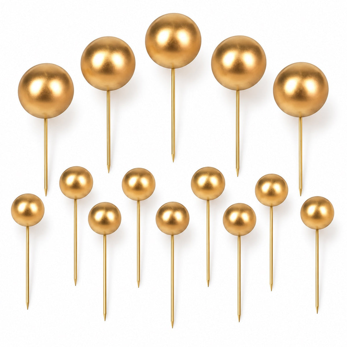 Tortendeko Kugeln Gold – Cake Topper / 13-teilig - Tortendekoration Sugar Sweet Kitchen