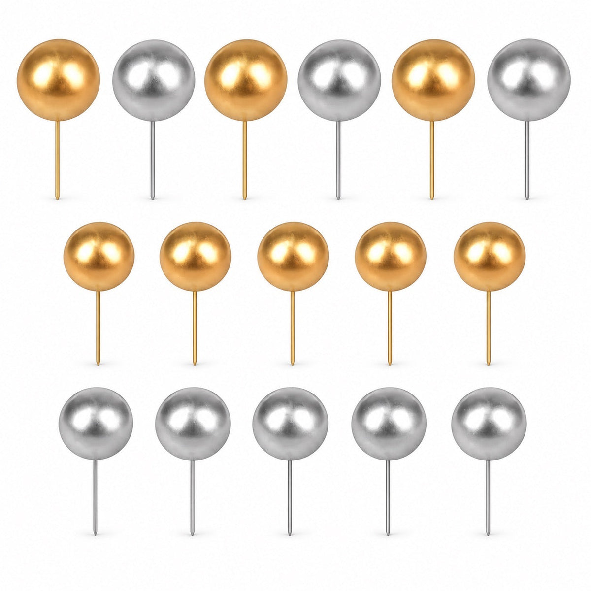 Tortendeko Kugeln Gold & Silber – Cake Topper Set / 16-teilig - Tortendekoration Sugar Sweet Kitchen