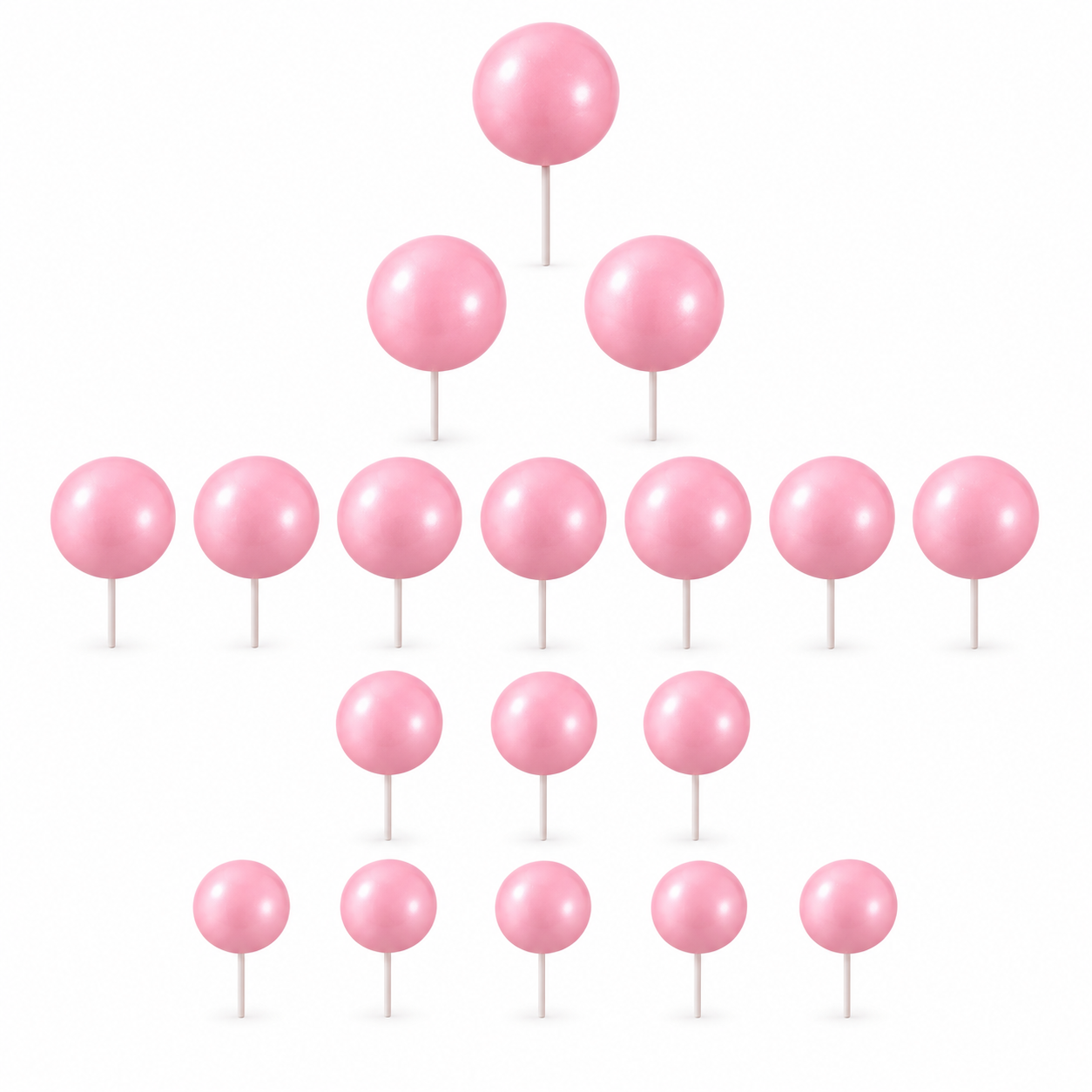 Tortendeko Kugeln Rosa – Cake Topper Set / 18-teilig - Tortendekoration Sugar Sweet Kitchen