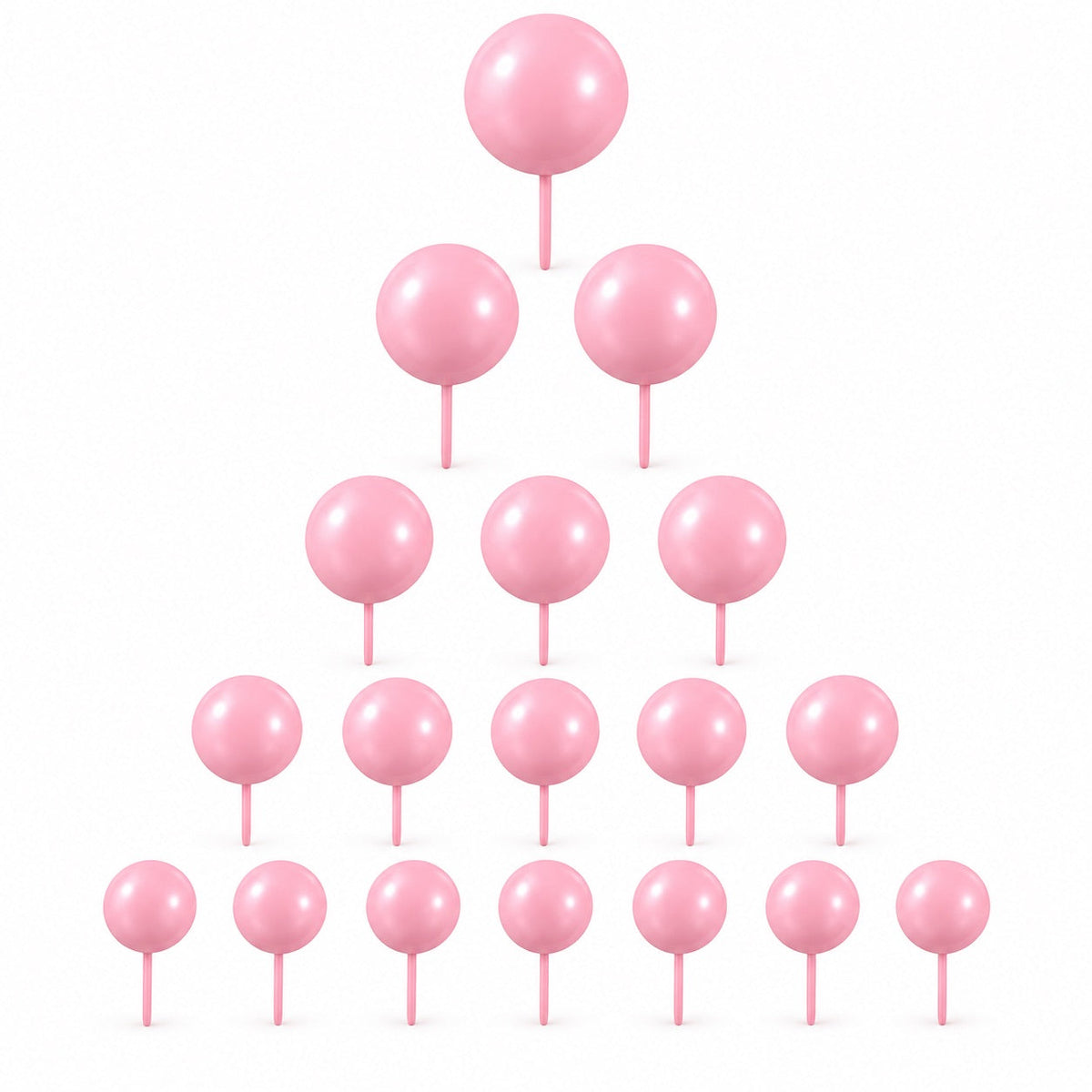 Tortendeko Kugeln Rosa – Cake Topper Set / 18-teilig - Tortendekoration Sugar Sweet Kitchen