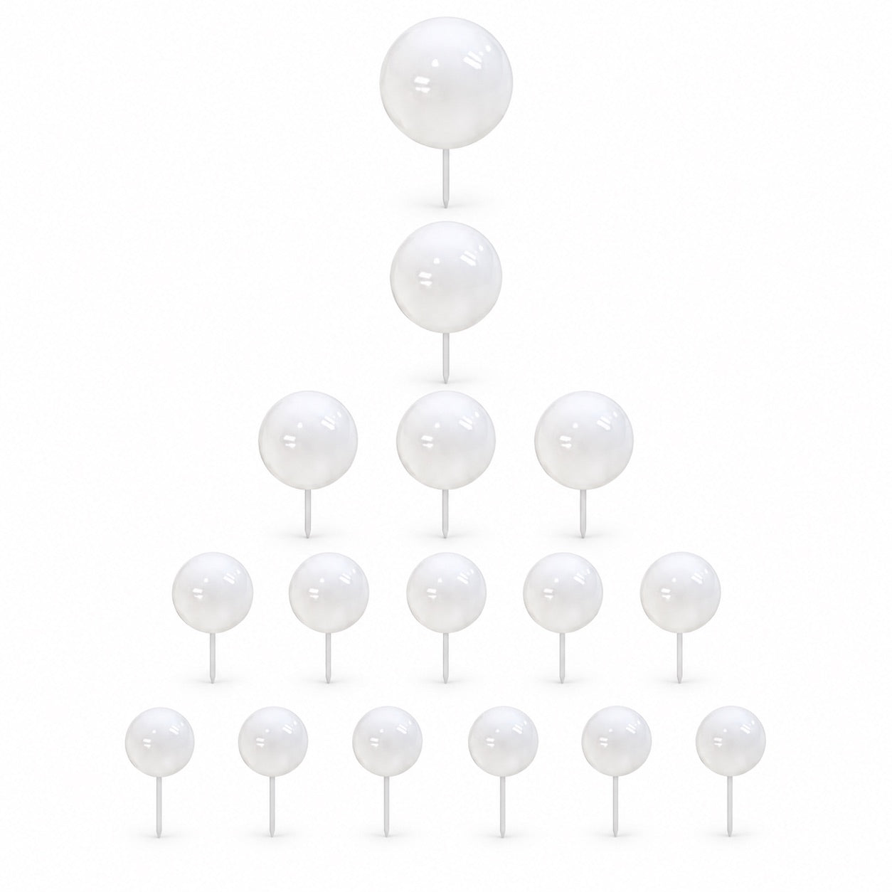 Tortendeko Kugeln Weiss – Cake Topper Set / 16-teilig - Tortendekoration Sugar Sweet Kitchen