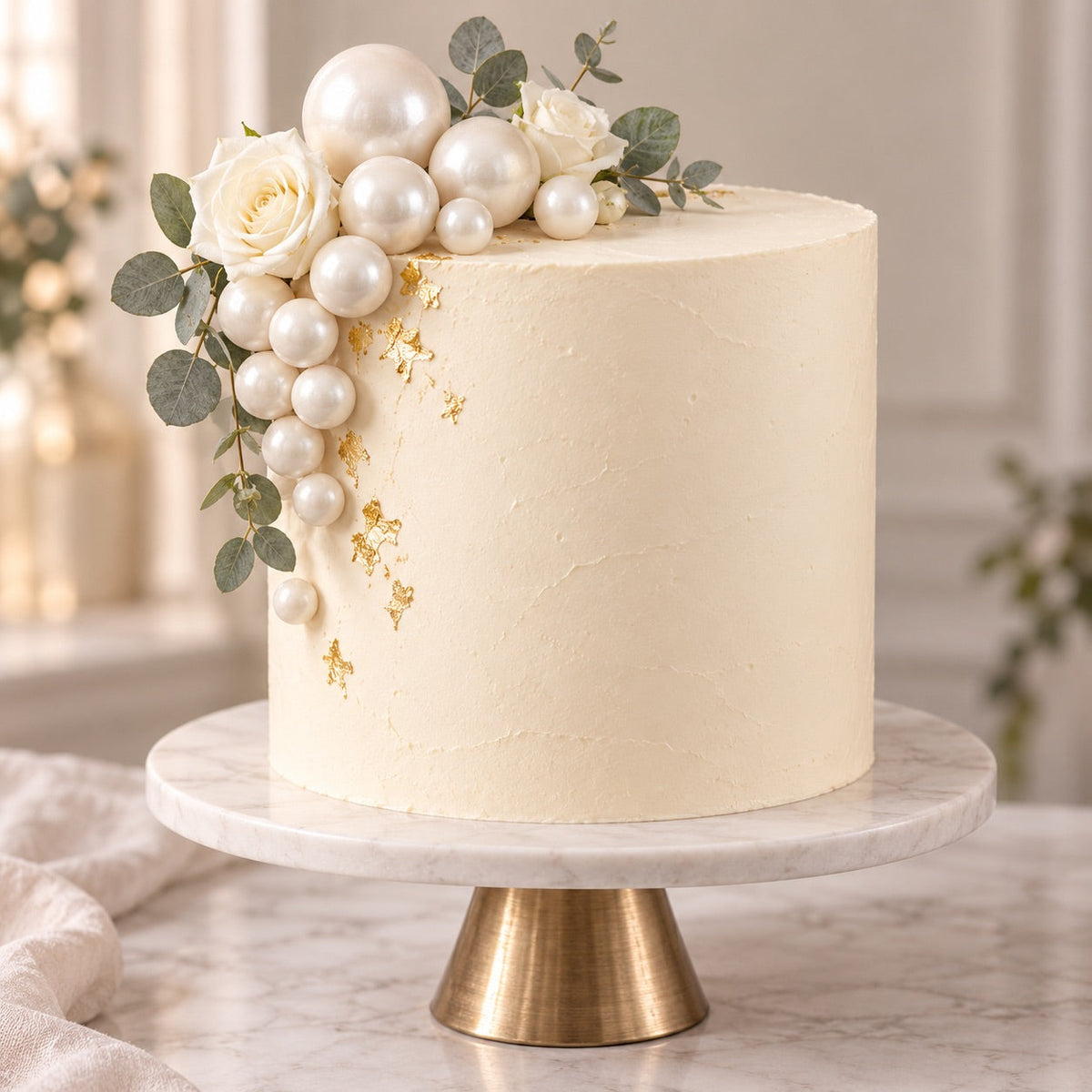 Tortendeko Kugeln Weiss Matt – Cake Topper Set / 18-teilig - Tortendekoration Sugar Sweet Kitchen