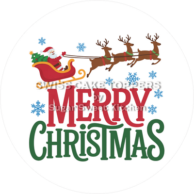 Traditioneller Weihnachts-Tortenaufleger8 - personalisierbar