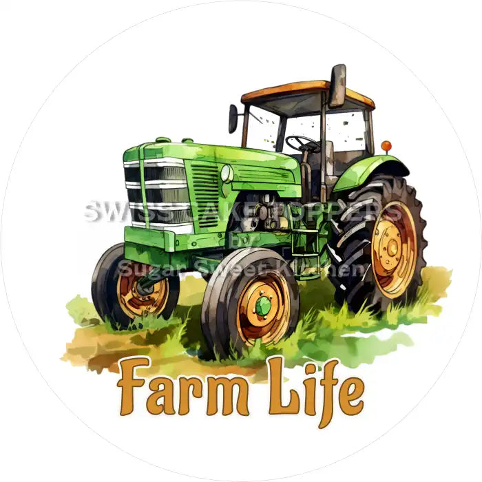 Traktor-Tortenaufleger2 - personalisierbar - Fondant- Torten- & Cupcakeaufleger Sugar Sweet Kitchen