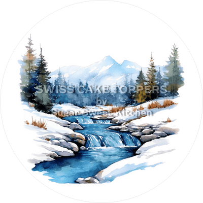 Traumhafter Tortenaufleger mit Seen- & Flussmotiven5 - personalisierbar