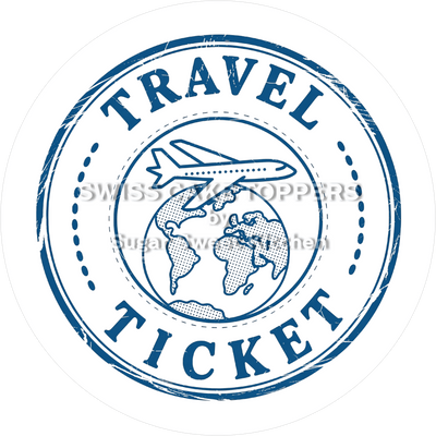 Travel Ticket-Tortenaufleger5- personalisierbar