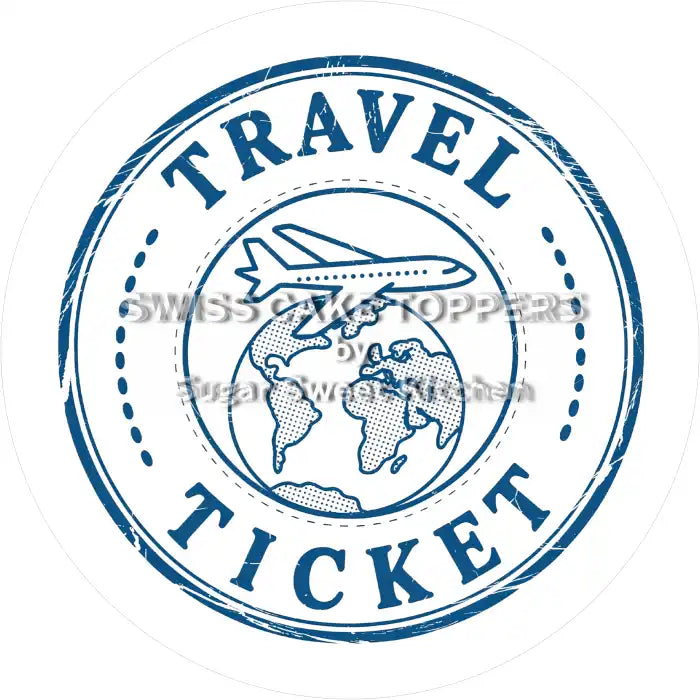 Travel Ticket-Tortenaufleger5- personalisierbar - Fondant- Torten- & Cupcakeaufleger Sugar Sweet Kitchen
