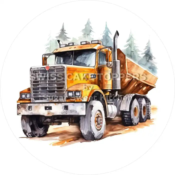 Truck Tortenaufleger2 - personalisierbar - Fondant- Torten- & Cupcakeaufleger Sugar Sweet Kitchen