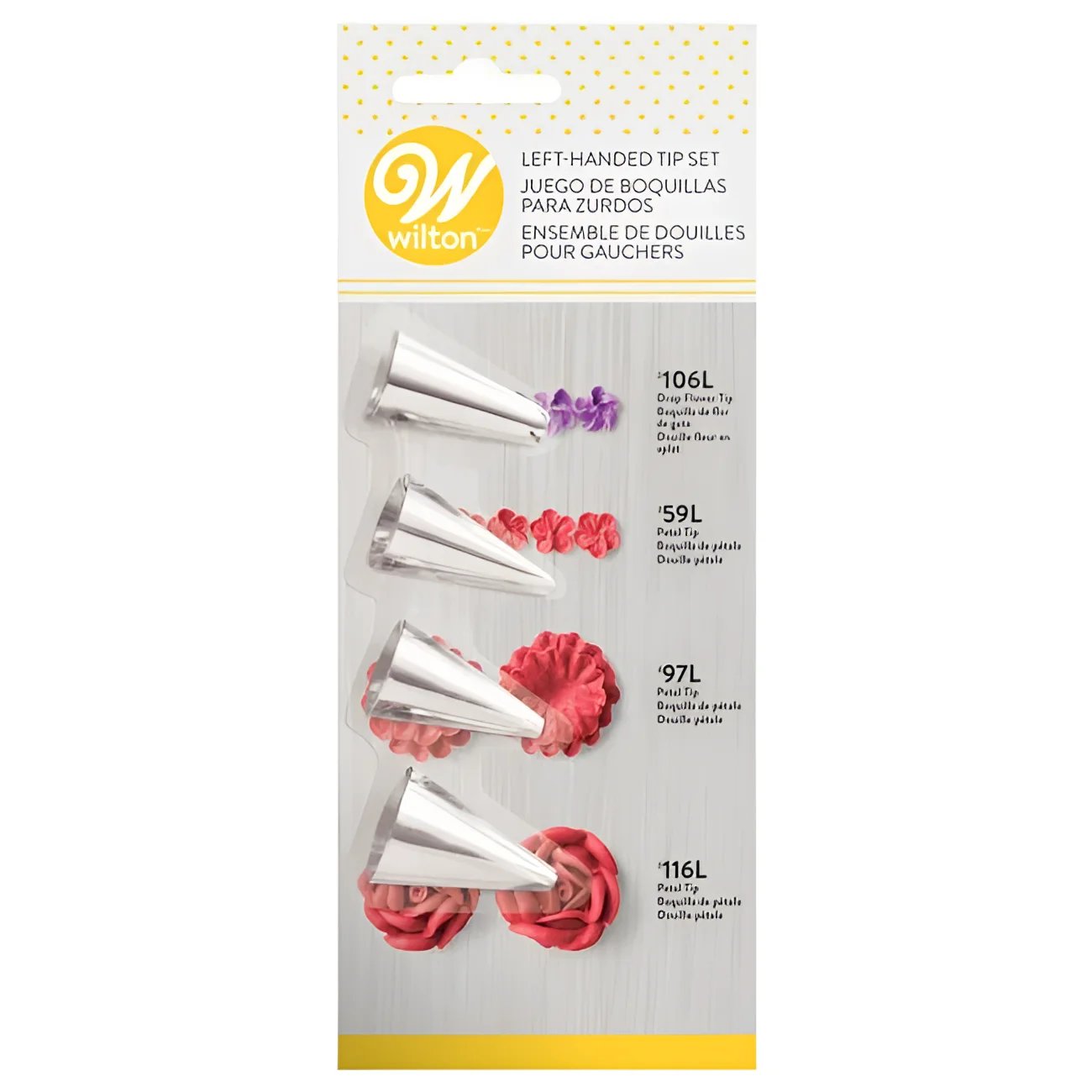 Tüllen Set für Links-Händer Wilton / 4tlg. - Tortendekoration Sugar Sweet Kitchen