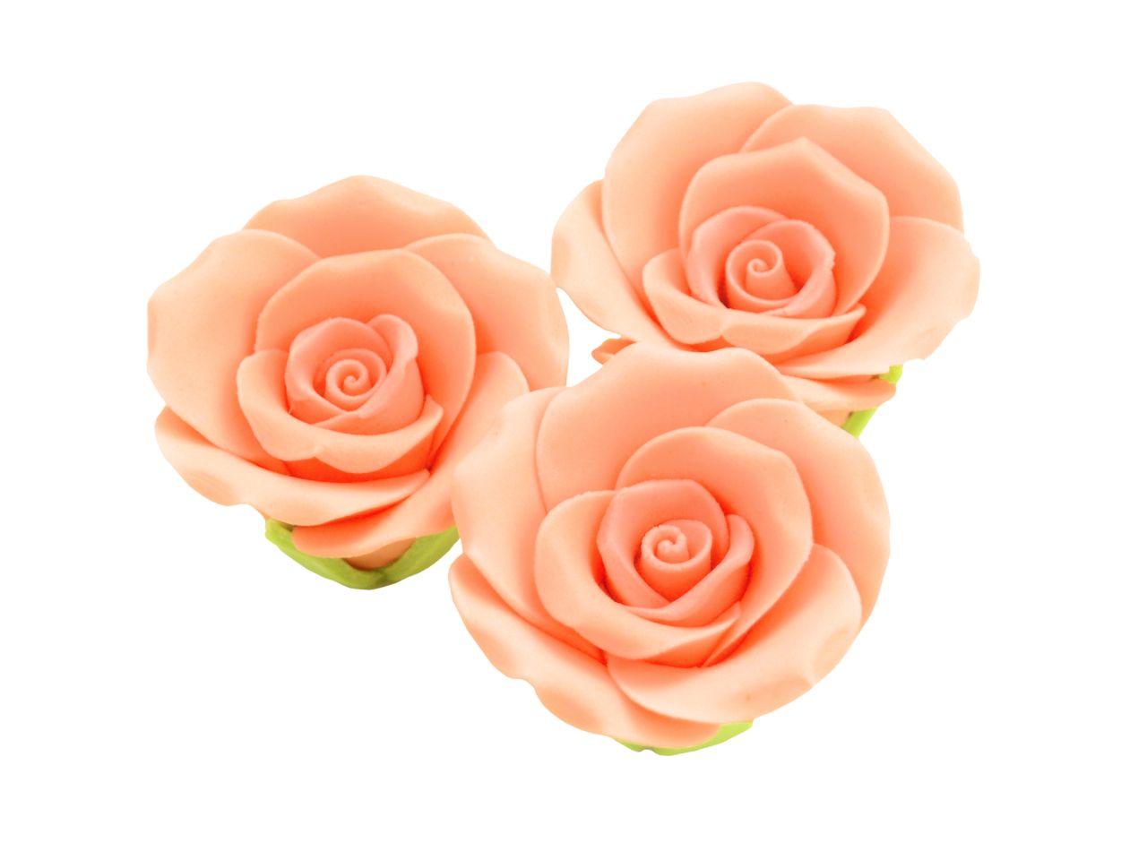 ucker-Rosen Lachs 35mm / 3Stk. - Zuckerdekorationen Sugar Sweet Kitchen