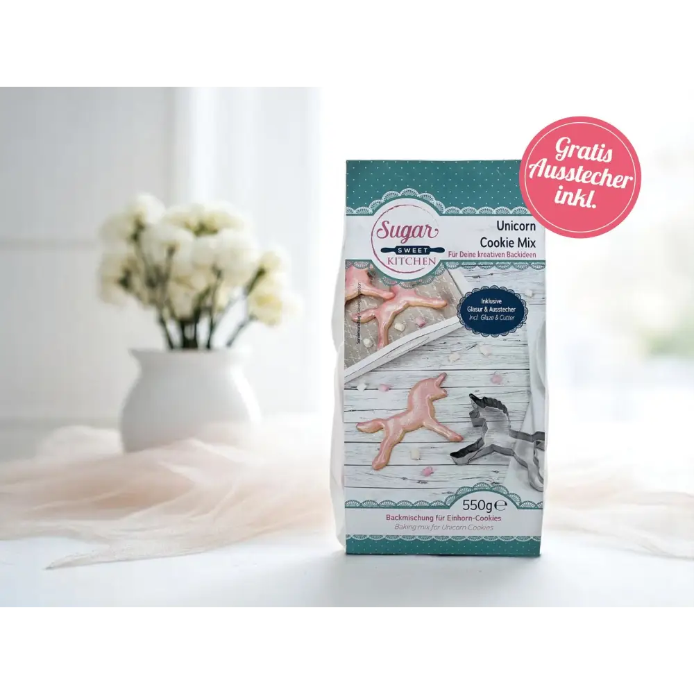 Unicorn Cookie Mix / mit GRATIS Ausstecher - Backmischung Sugar Sweet Kitchen