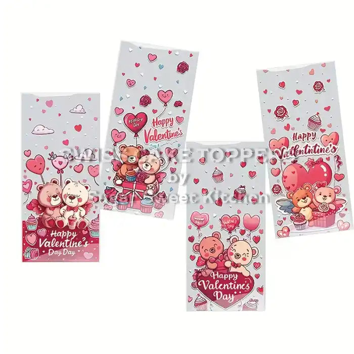 Valentins-Cellophanbeutel gross / 5Stk. - Verpackungen Sugar Sweet Kitchen