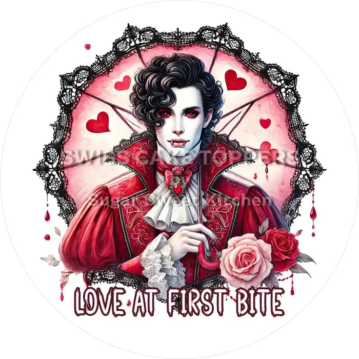 Vampire Tortenaufleger34 - personalisierbar - Fondant- Torten- & Cupcakeaufleger Sugar Sweet Kitchen