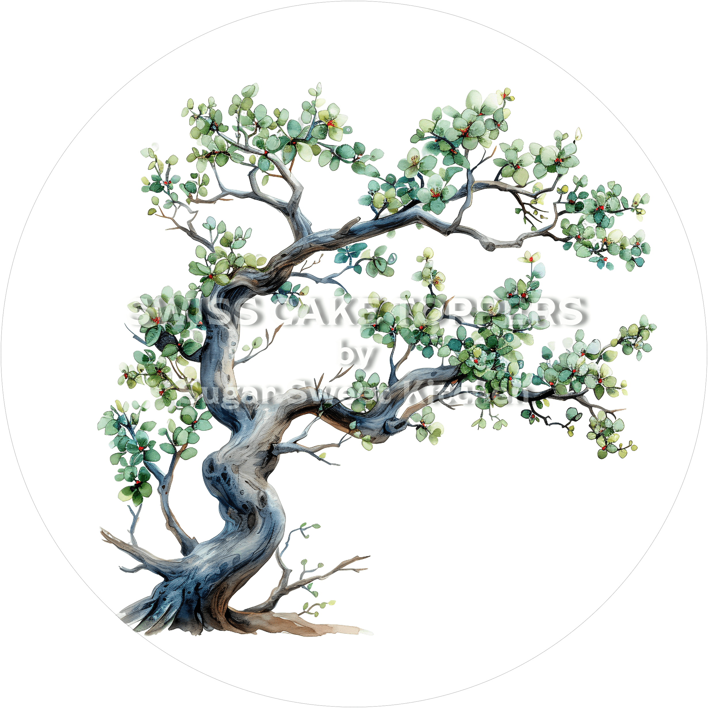 Wald-& Bäume-Tortenaufleger - Ast1 - personalisierbar - Fondant- Torten- & Cupcakeaufleger Sugar Sweet Kitchen