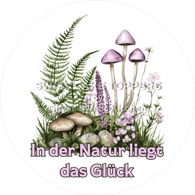 Waldrandpflanzen-Tortenaufleger - personalisierbar