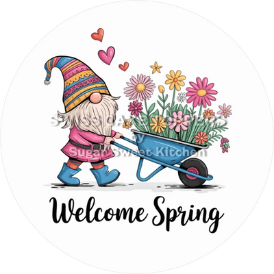 Welcome Spring-Tortenaufleger2 - personalisierbar