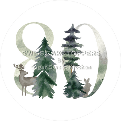 Wilderness Tortenaufleger mit Zahlen - personalisiert