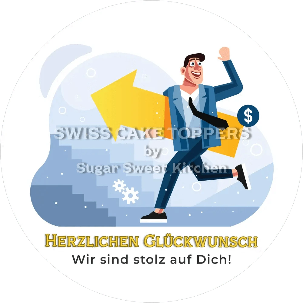 Wir sind stolz auf dich-Tortenaufleger - Fondant- Torten- & Cupcakeaufleger Sugar Sweet Kitchen