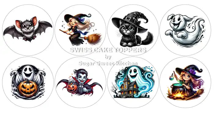 Witzige Halloween-Cupcakes- & Dessertaufleger2 - Fondant- Torten- Cupcakeaufleger Sugar Sweet Kitchen