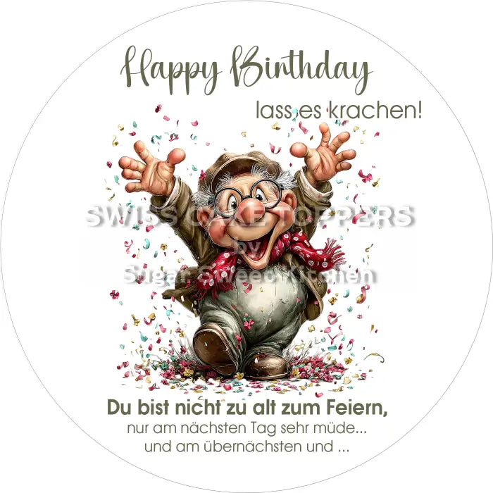 Tortenaufleger Geburtstag lustig 10 – essbar & personalisierbar - Fondant- Torten- Cupcakeaufleger Sugar Sweet Kitchen