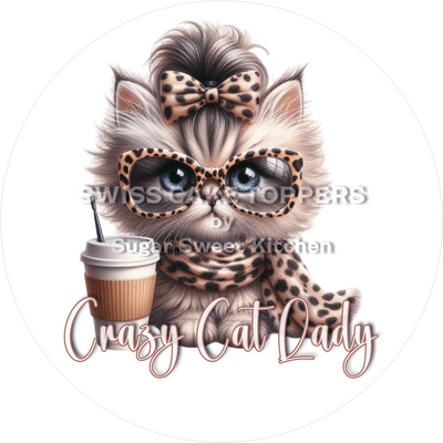 Witziger Katzen-Tortenaufleger2 - personalisierbar