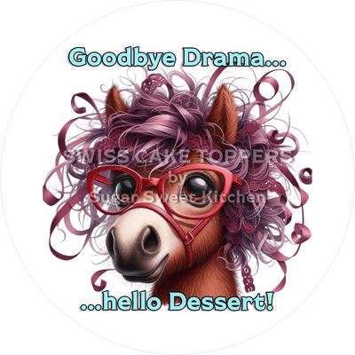 Witziger Scheidungs-Tortenaufleger - Horse17 - personalisierbar