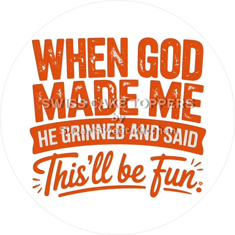 Witziger-Tortenaufleger21 - personalisierbar - Fondant- Torten- & Cupcakeaufleger Sugar Sweet Kitchen