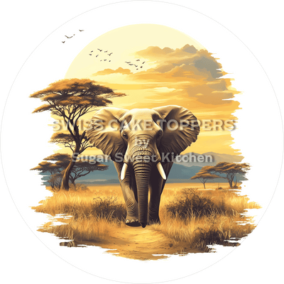 Wunderschöner Elefanten-Tortenaufleger4 - personalisierbar