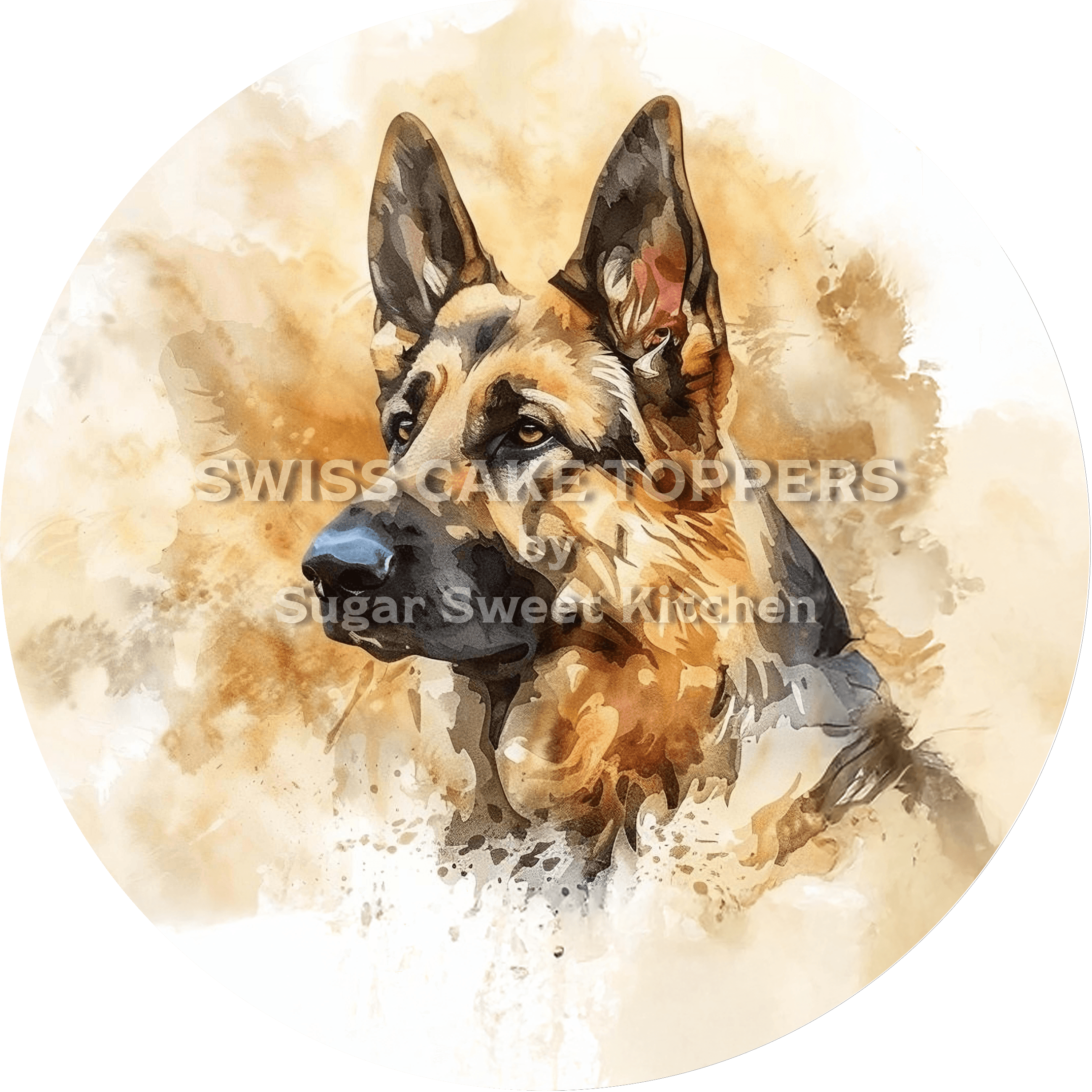 Wunderschöner Hunde-Tortenaufleger25 - personalisierbar - Fondant- Torten- & Cupcakeaufleger Sugar Sweet Kitchen