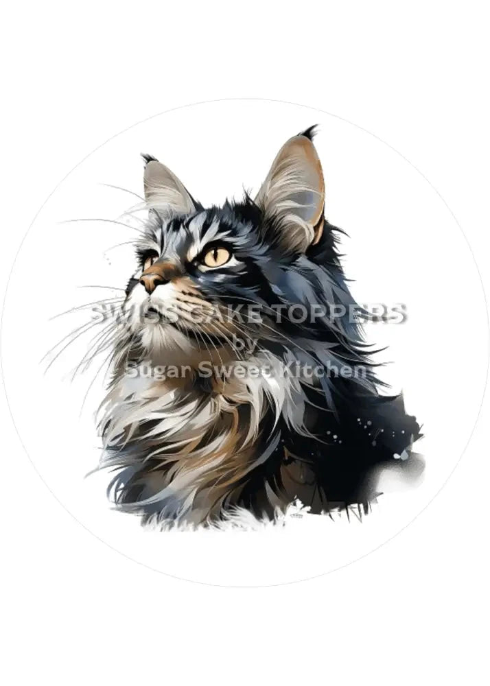 Wunderschöner Katzen-Tortenaufleger5 - personalisierbar - Fondant- Torten- & Cupcakeaufleger Sugar Sweet Kitchen