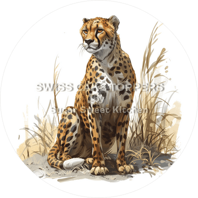 Wunderschöner Leoparden-Tortenaufleger2 - personalisierbar