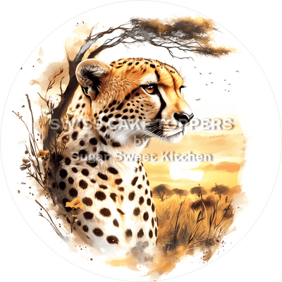 Wunderschöner Leoparden-Tortenaufleger3 - personalisierbar