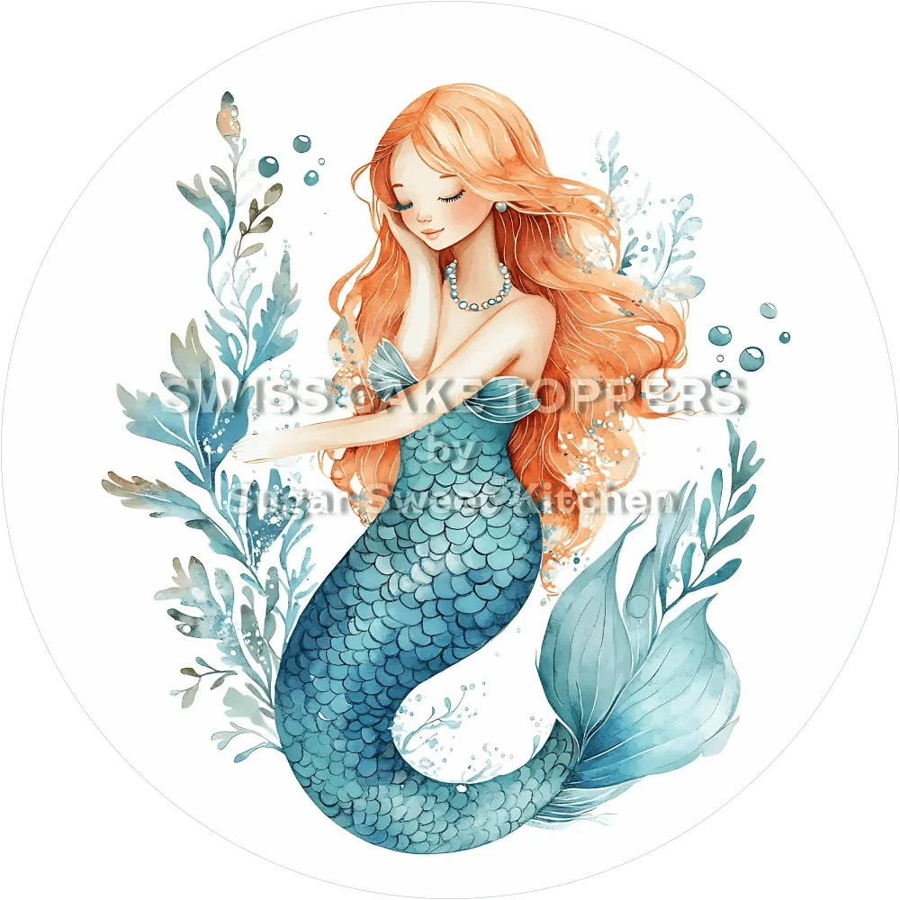 Wunderschöner Mermaid-Tortenaufleger18 - personalisierbar - Fondant- Torten- & Cupcakeaufleger Sugar Sweet Kitchen