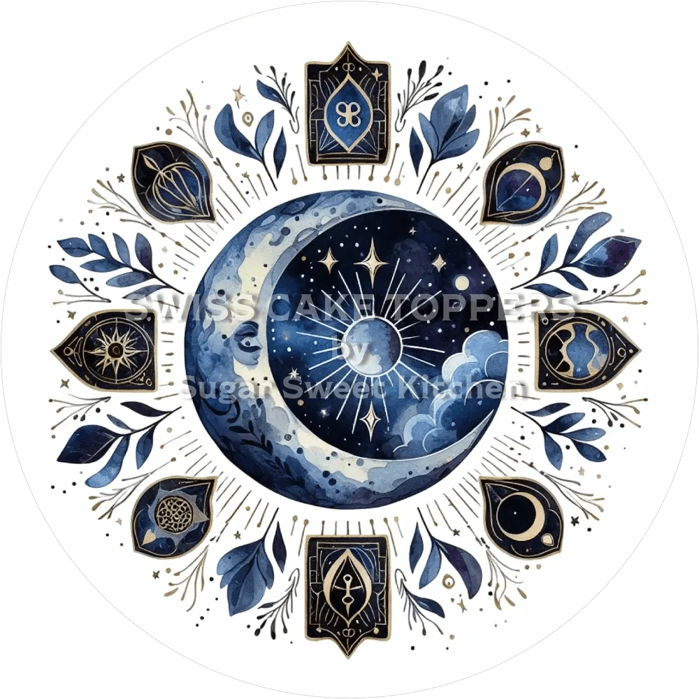 Wunderschöner Mond-Tortenaufleger9 - personalisierbar - Fondant- Torten- & Cupcakeaufleger Sugar Sweet Kitchen