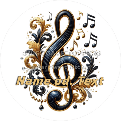 Wunderschöner Musik-Tortenaufleger12 mit Namen