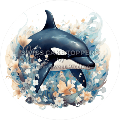 Wunderschöner Orca-Tortenaufleger2 - personalisierbar