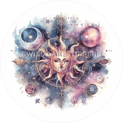 Wunderschöner Sonne & Mond-Tortenaufleger25 - personalisierbar