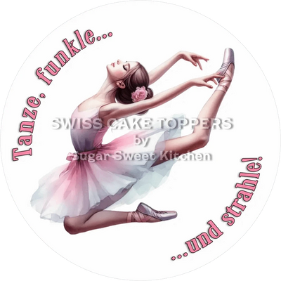 Wunderschöner Tanz-Tortenaufleger9 -  personalisierbar