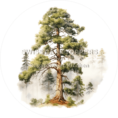 Wunderschöner Tortenaufleger mit Bäumen6 - personalisierbar