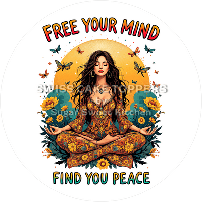 Wunderschöner Yoga-Tortenaufleger2 - personalisierbar