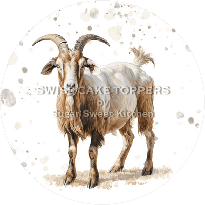 Wunderschöner Ziegen-Tortenaufleger2 - personalisierbar