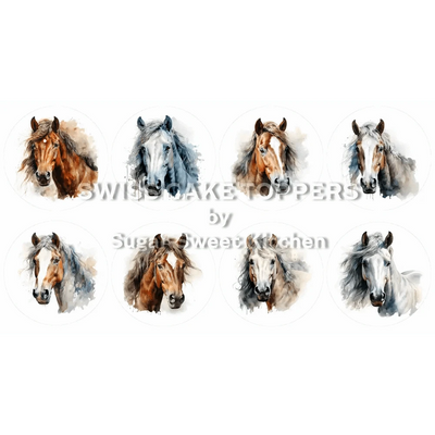 Wundervolle Pferde-Cupcakes- & Dessertaufleger5 - personalisierbar