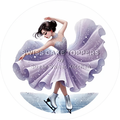 Wundervoller Eiskunstlauf-Tortenaufleger2 - personalisierbar
