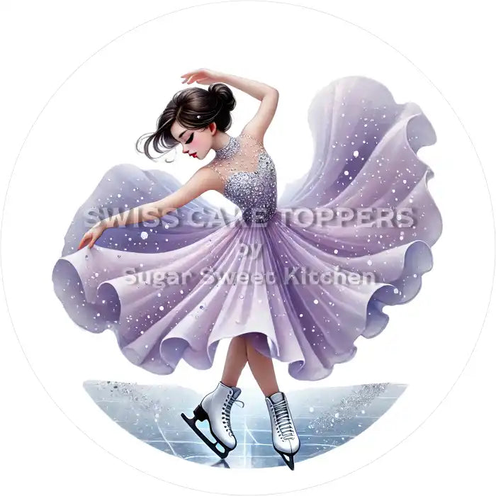 Wundervoller Eiskunstlauf-Tortenaufleger2 - personalisierbar - Fondant- Torten- & Cupcakeaufleger Sugar Sweet Kitchen