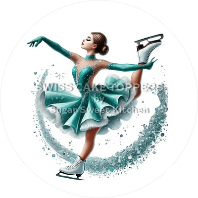 Wundervoller Eiskunstlauf-Tortenaufleger3 - personalisierbar