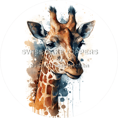 Wundervoller Giraffen-Tortenaufleger3 - personalisierbar